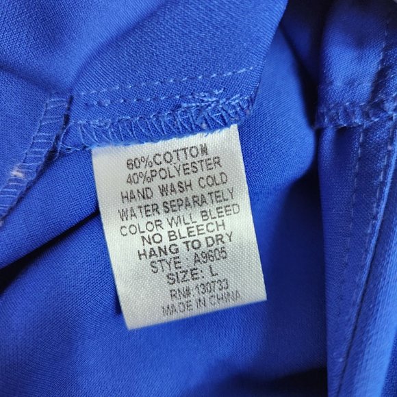 Umgee Womens Skort Size L‎ Blue Asymmetrical Wrap Mini Zip Back Stretch - Picture 5 of 9